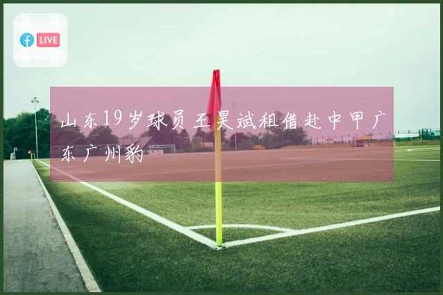 山东19岁球员王昊斌租借赴中甲广东广州豹